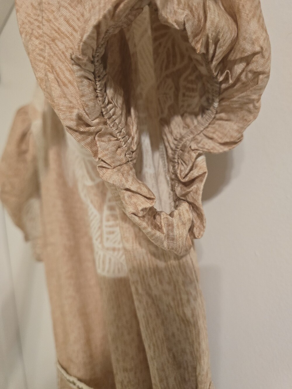 GIGIO Bohemian Cream Midi Dress with Flowered Hem Sz M - Picture 15 of 17